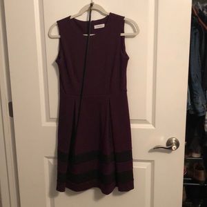 Plum Calvin Klein Midi-Dress